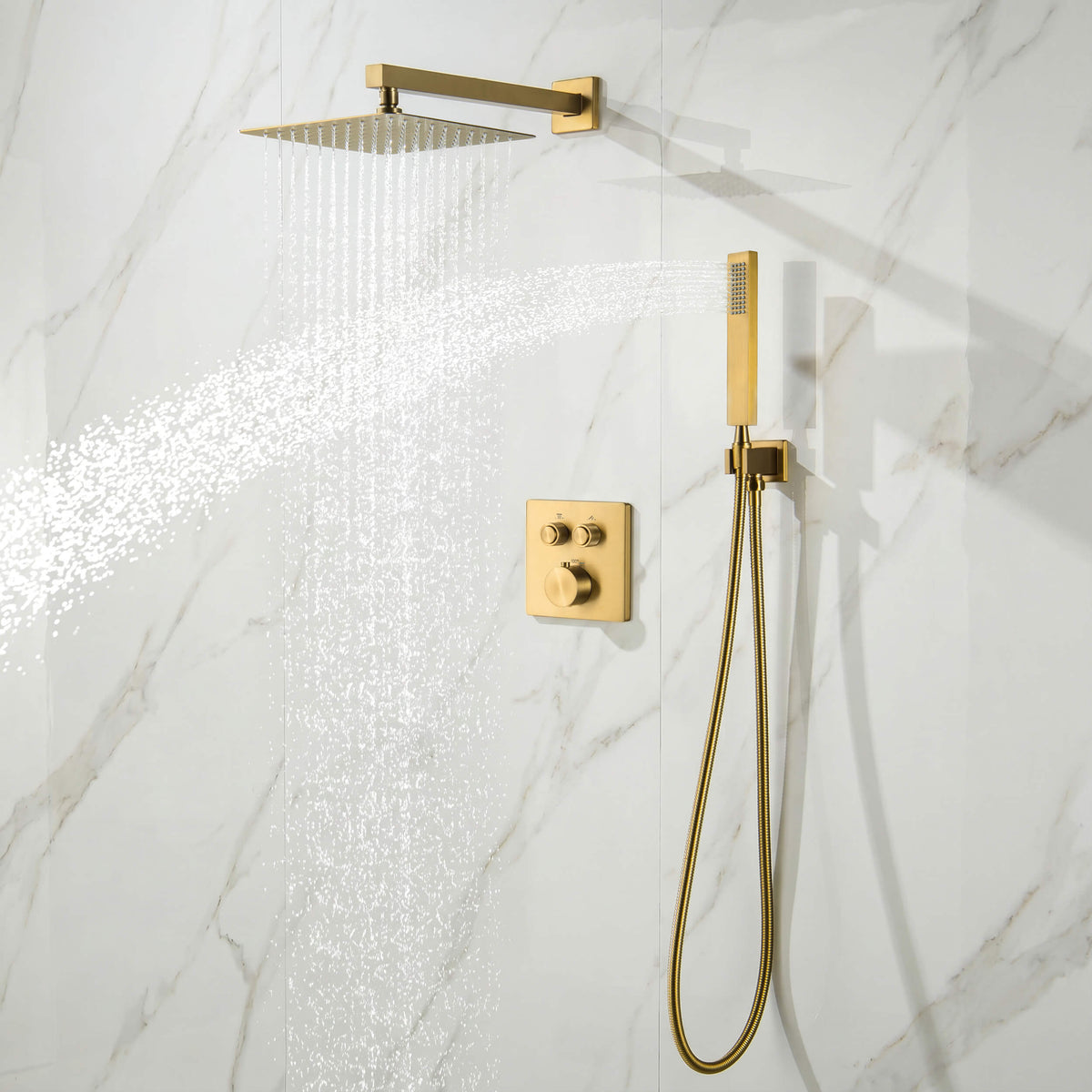 Quadra 2-Function Thermostatic Complete Shower Faucet Set - CSF-4024