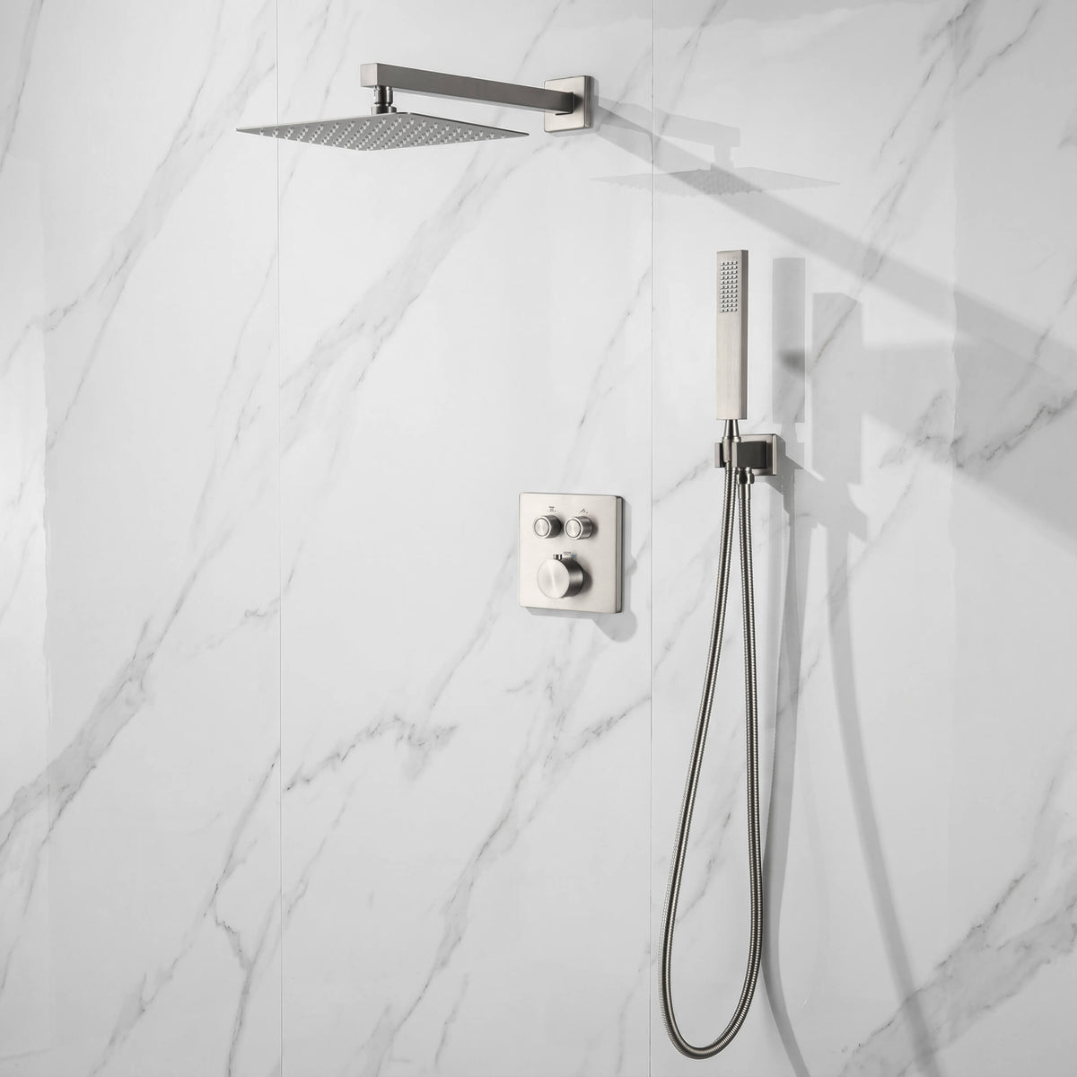 Quadra 2-Function Thermostatic Complete Shower Faucet Set - CSF-4024