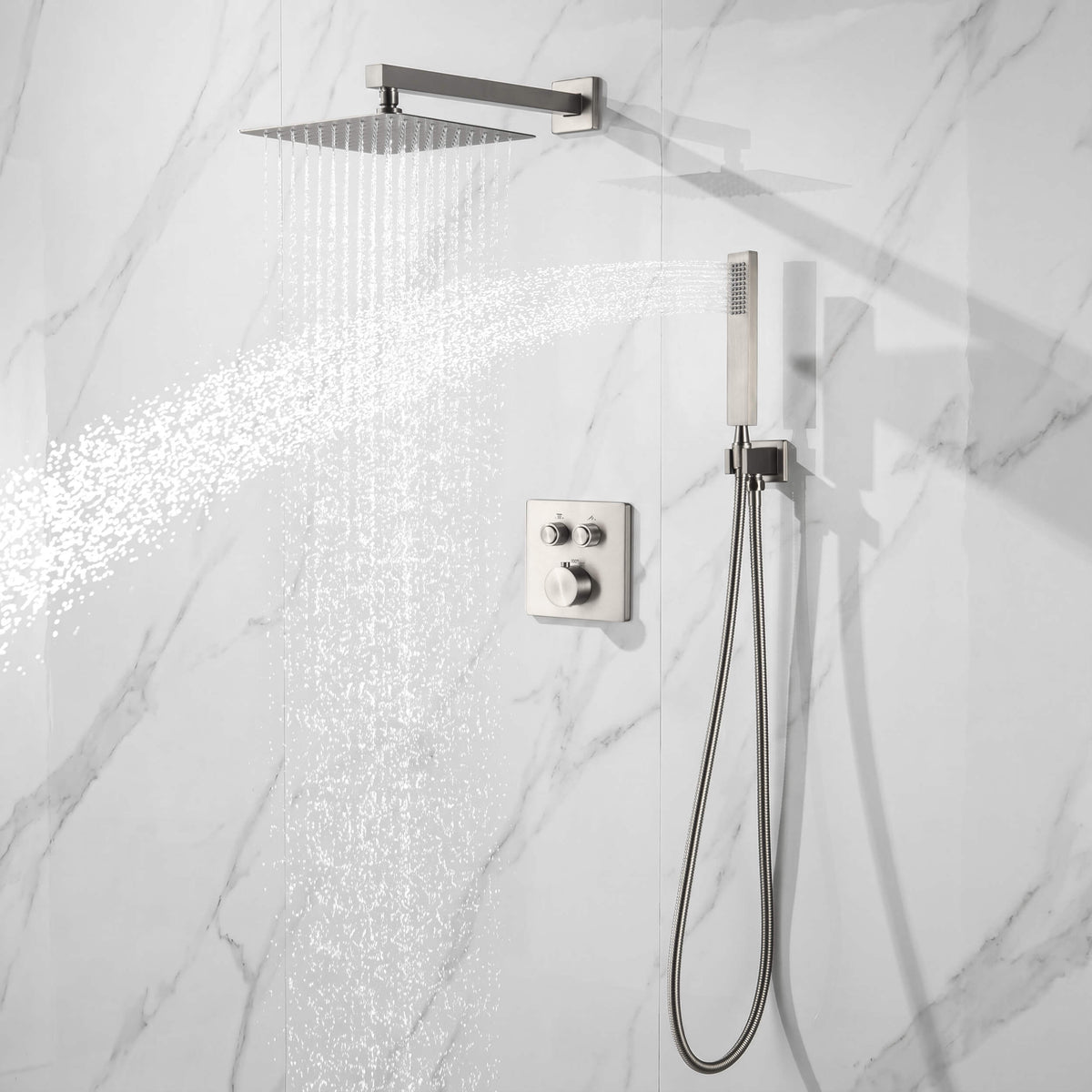 Quadra 2-Function Thermostatic Complete Shower Faucet Set - CSF-4024