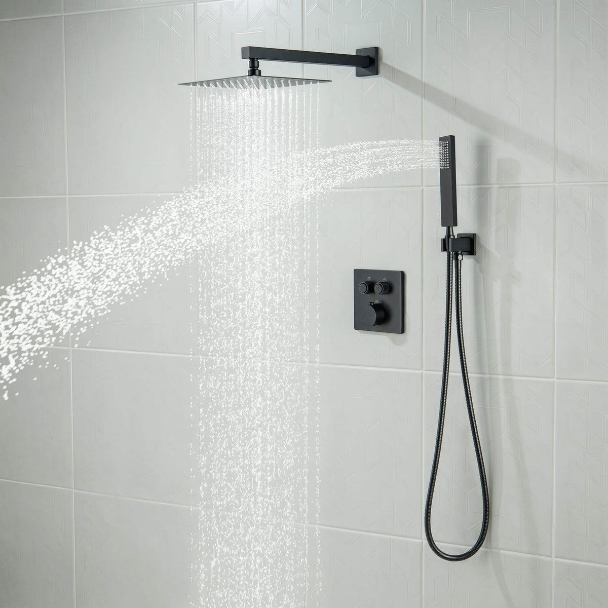 Quadra 2-Function Thermostatic Complete Shower Faucet Set - CSF-4024