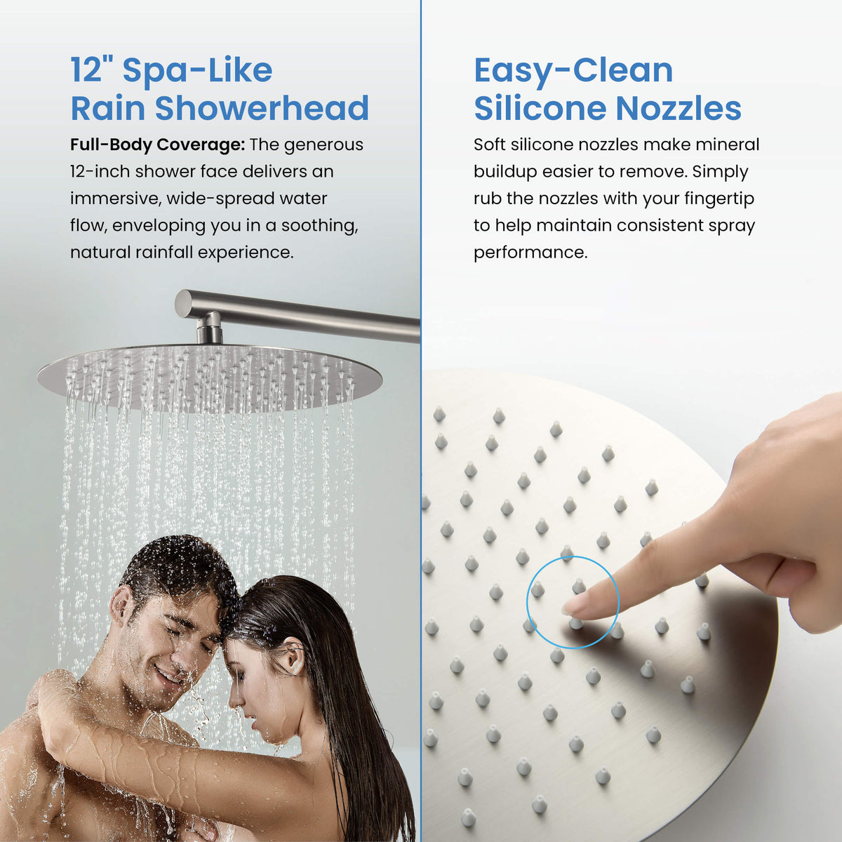 Halo 3-Function Thermostatic Complete Shower Faucet Set with Wall-Mount Rainshower, Handheld Shower, and Body Jets - CSF-4025