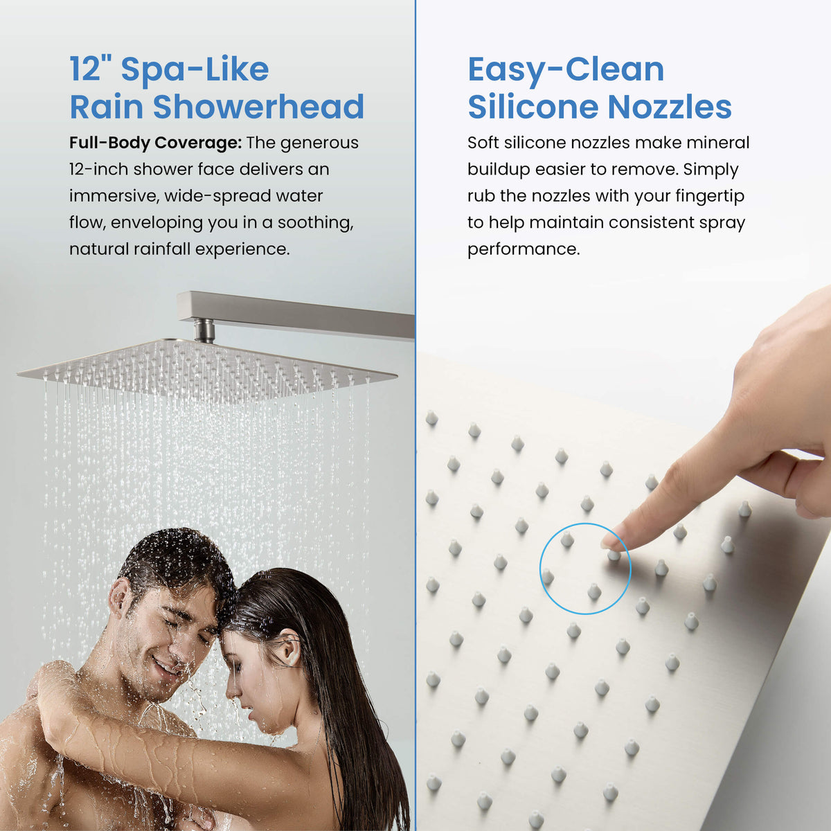 Quadra 3-Function Thermostatic Complete Shower Faucet Set with Wall-Mount Rainshower, Handheld Shower, and Body Jets - CSF-4026