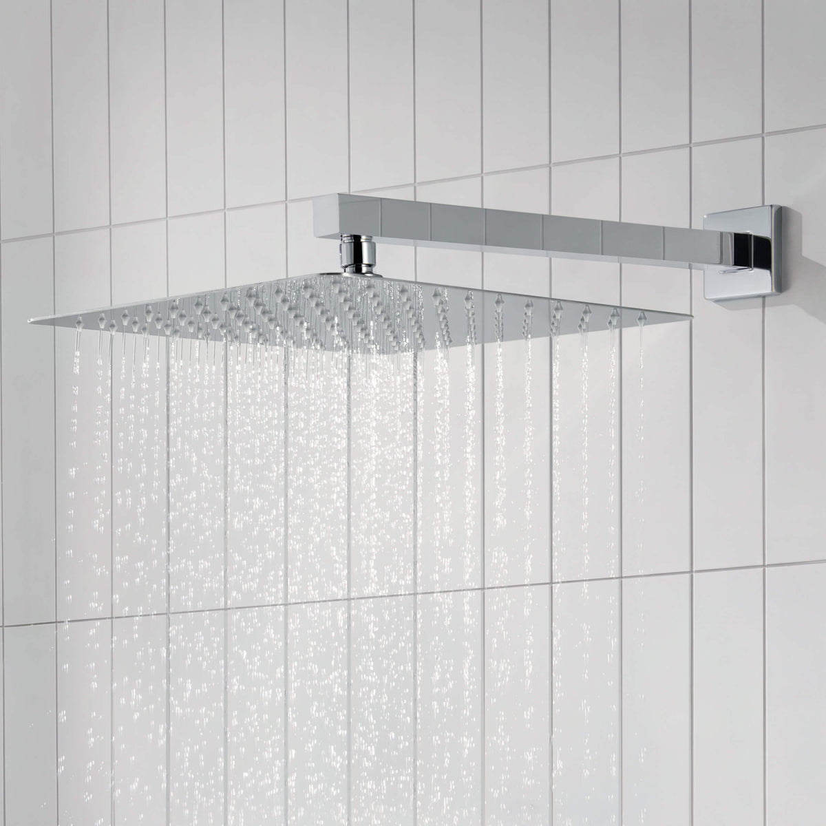 Quadra 3-Function Thermostatic Complete Shower Faucet Set with Wall-Mount Rainshower, Handheld Shower, and Body Jets - CSF-4026