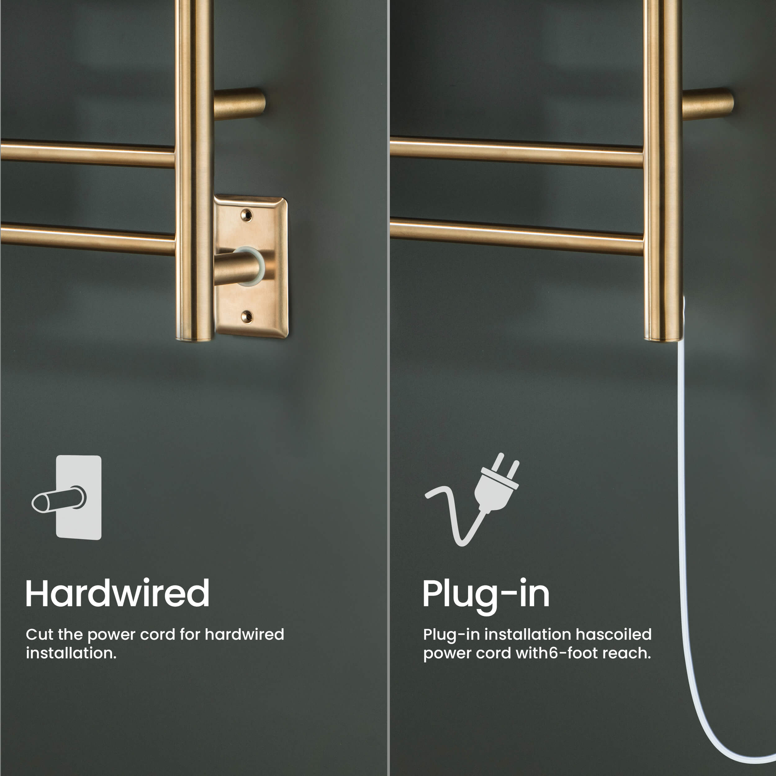24"W x 30-1/4"H ETL Certified Hardwired/Plug-in Wall Mounted Stainless Steel Towel Warmer