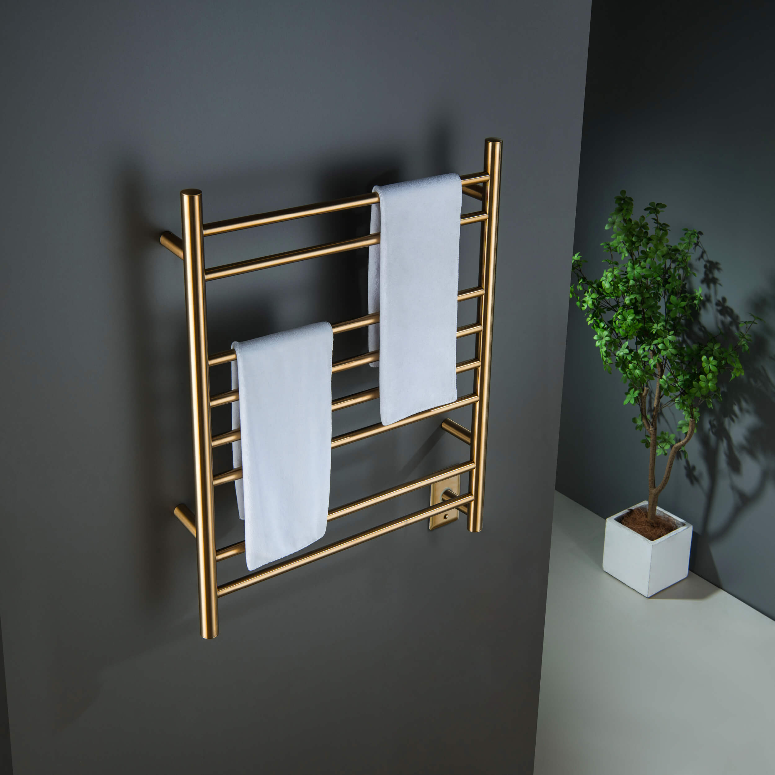 24"W x 30-1/4"H ETL Certified Hardwired/Plug-in Wall Mounted Stainless Steel Towel Warmer