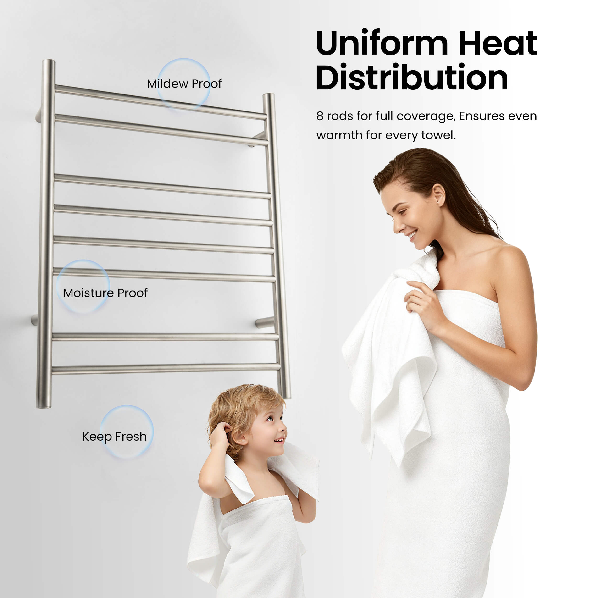 24"W x 30-1/4"H ETL Certified Hardwired/Plug-in Wall Mounted Stainless Steel Towel Warmer