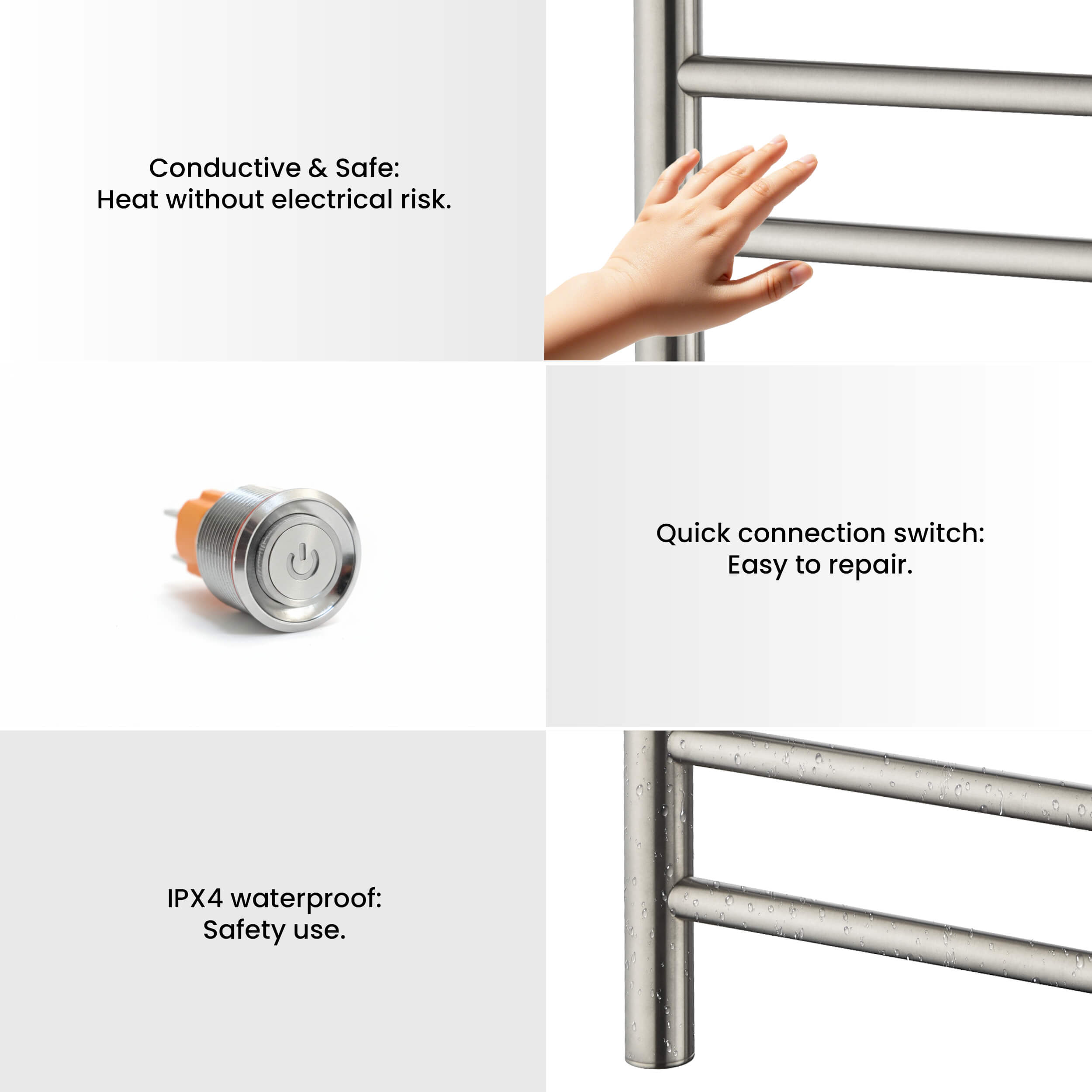 24"W x 30-1/4"H ETL Certified Hardwired/Plug-in Wall Mounted Stainless Steel Towel Warmer