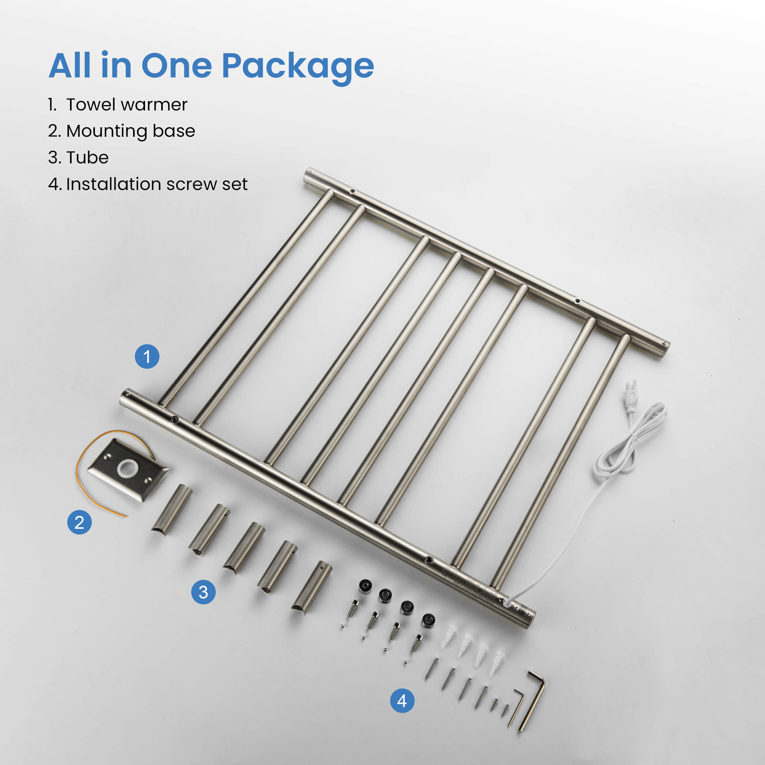 24"W x 30-1/4"H ETL Certified Hardwired/Plug-in Wall Mounted Stainless Steel Towel Warmer