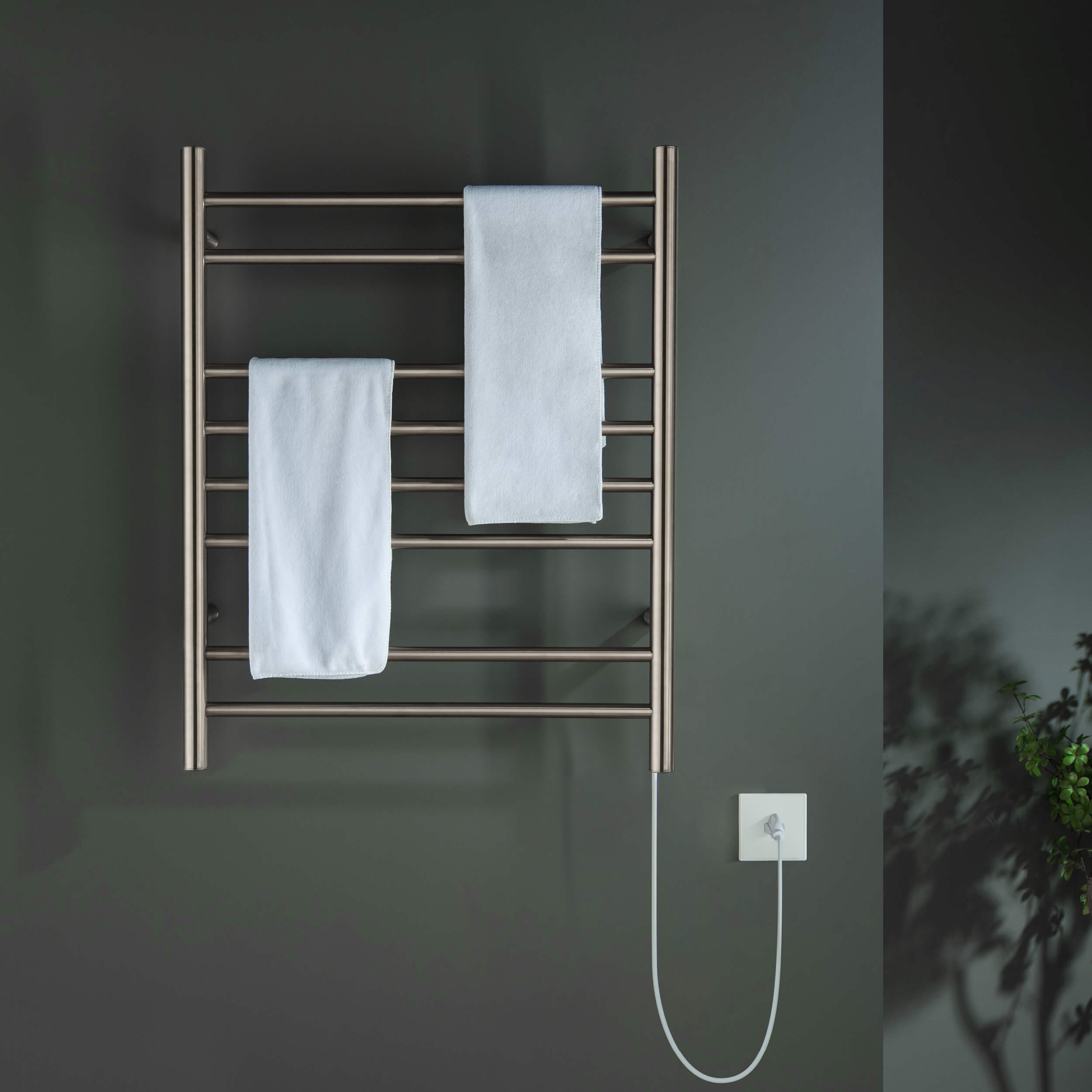 24"W x 30-1/4"H ETL Certified Hardwired/Plug-in Wall Mounted Stainless Steel Towel Warmer