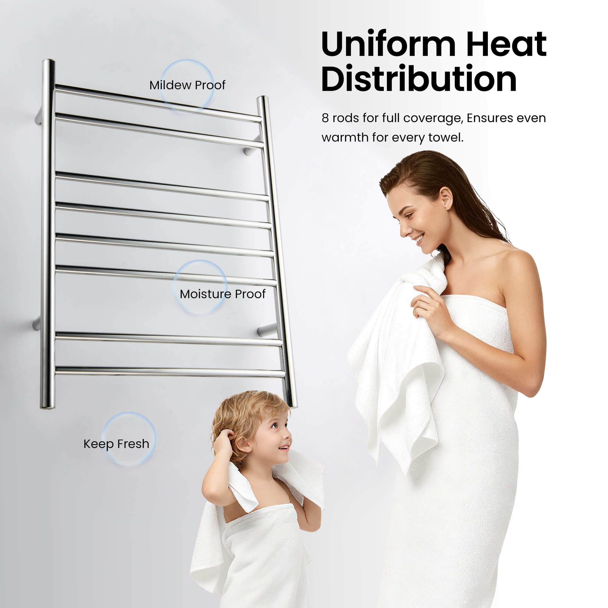 24"W x 30-1/4"H ETL Certified Hardwired/Plug-in Wall Mounted Stainless Steel Towel Warmer