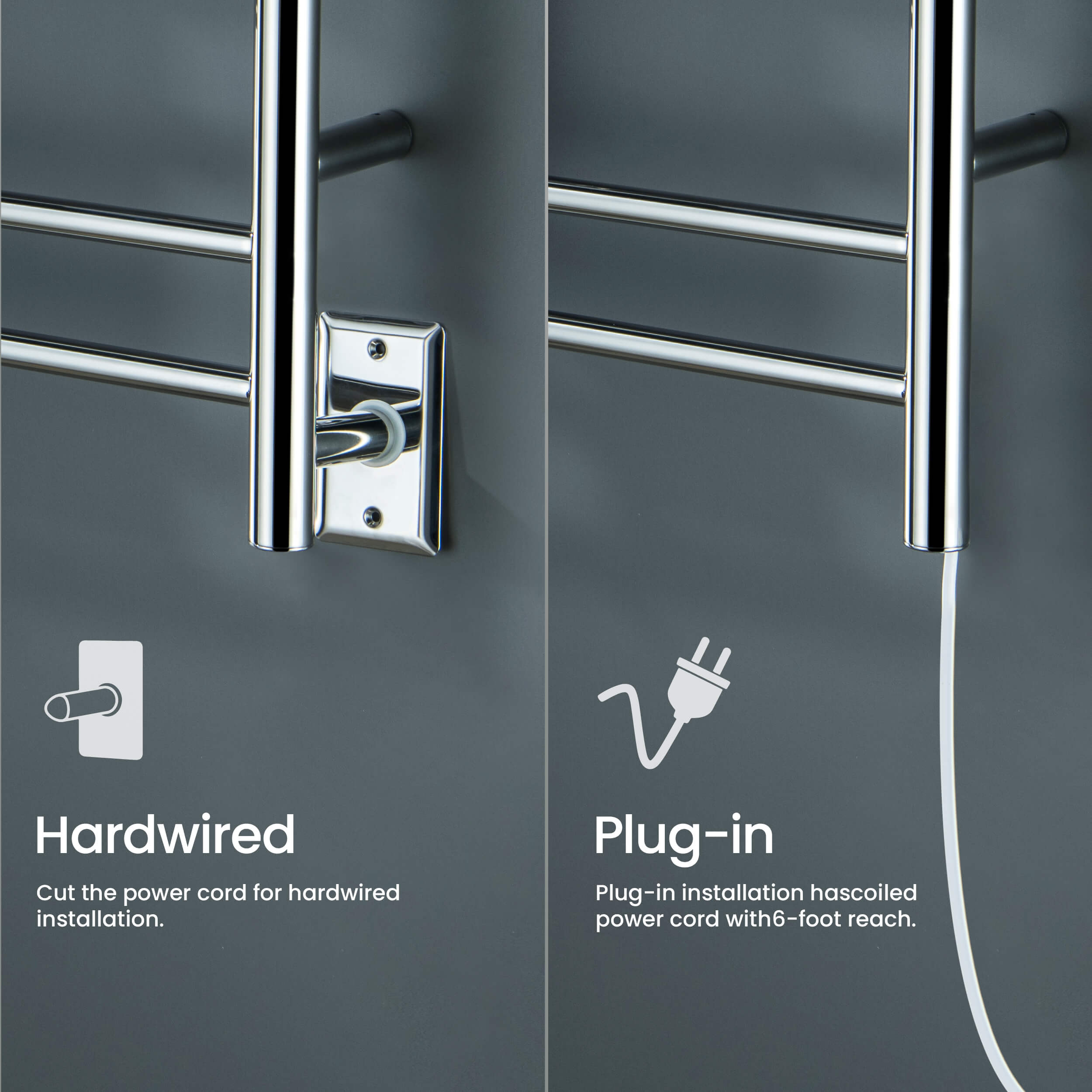 24"W x 30-1/4"H ETL Certified Hardwired/Plug-in Wall Mounted Stainless Steel Towel Warmer