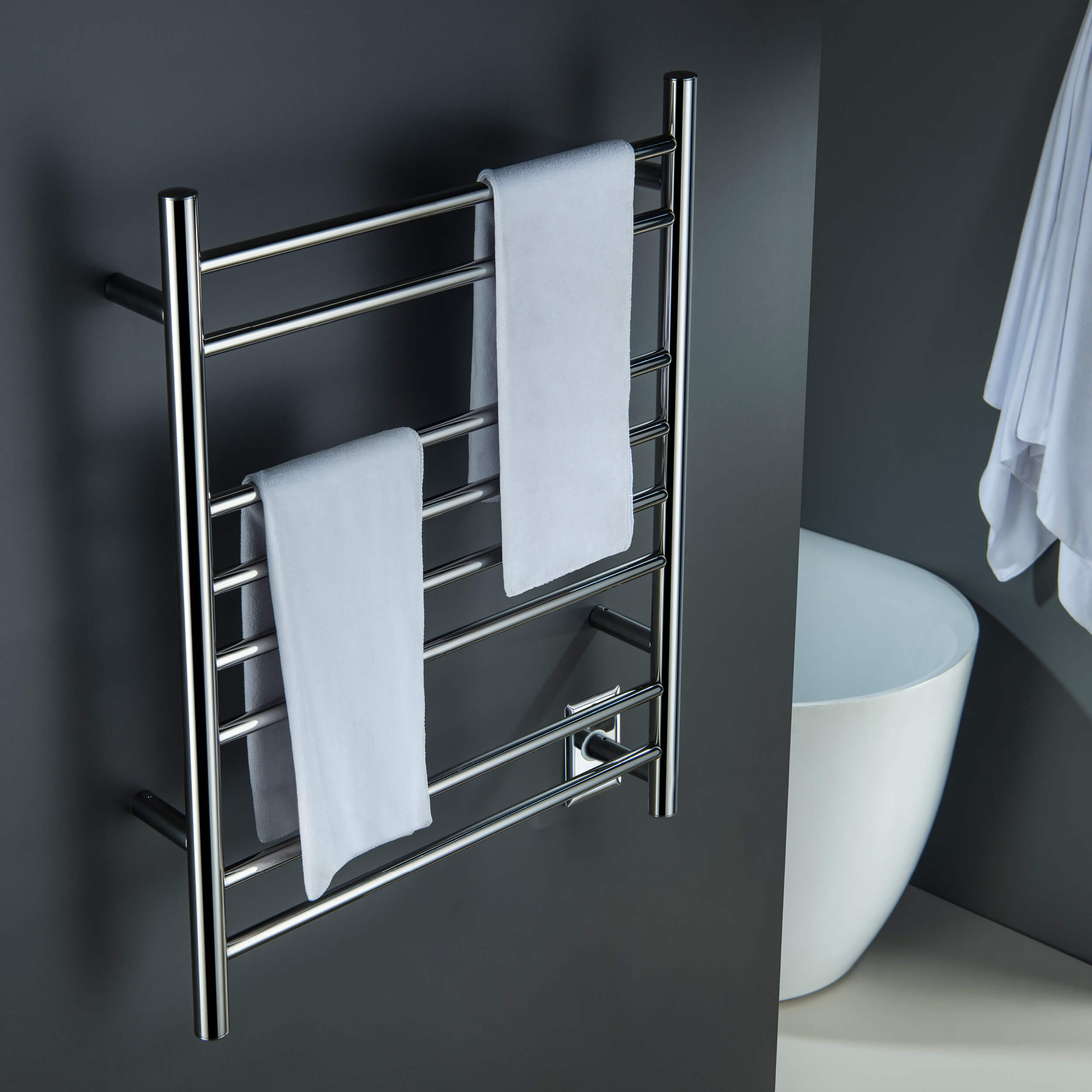 24"W x 30-1/4"H ETL Certified Hardwired/Plug-in Wall Mounted Stainless Steel Towel Warmer