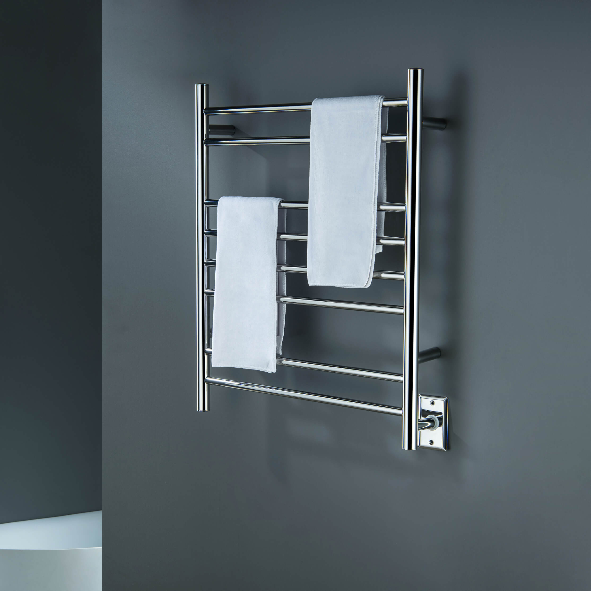 24"W x 30-1/4"H ETL Certified Hardwired/Plug-in Wall Mounted Stainless Steel Towel Warmer