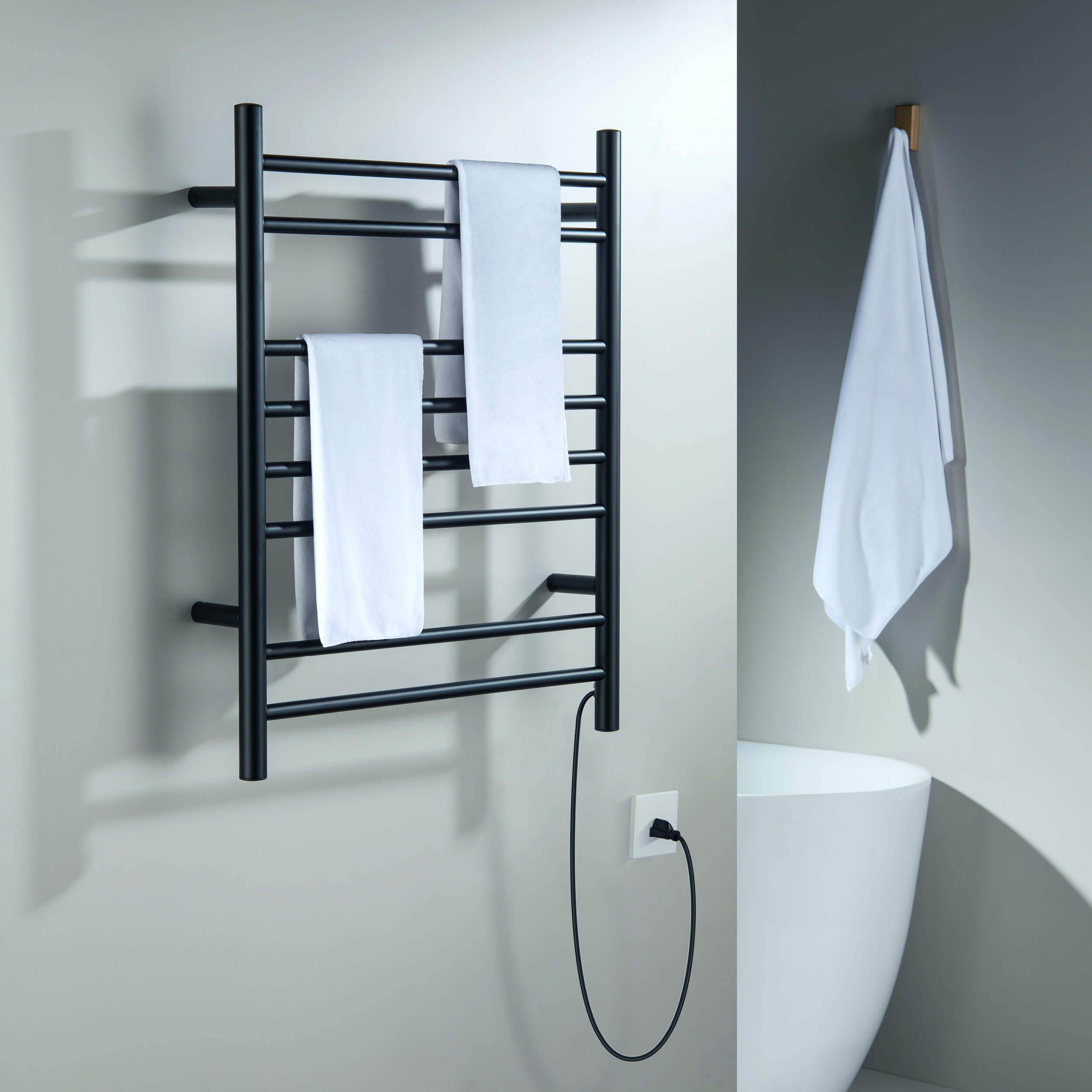 24"W x 30-1/4"H ETL Certified Hardwired/Plug-in Wall Mounted Stainless Steel Towel Warmer