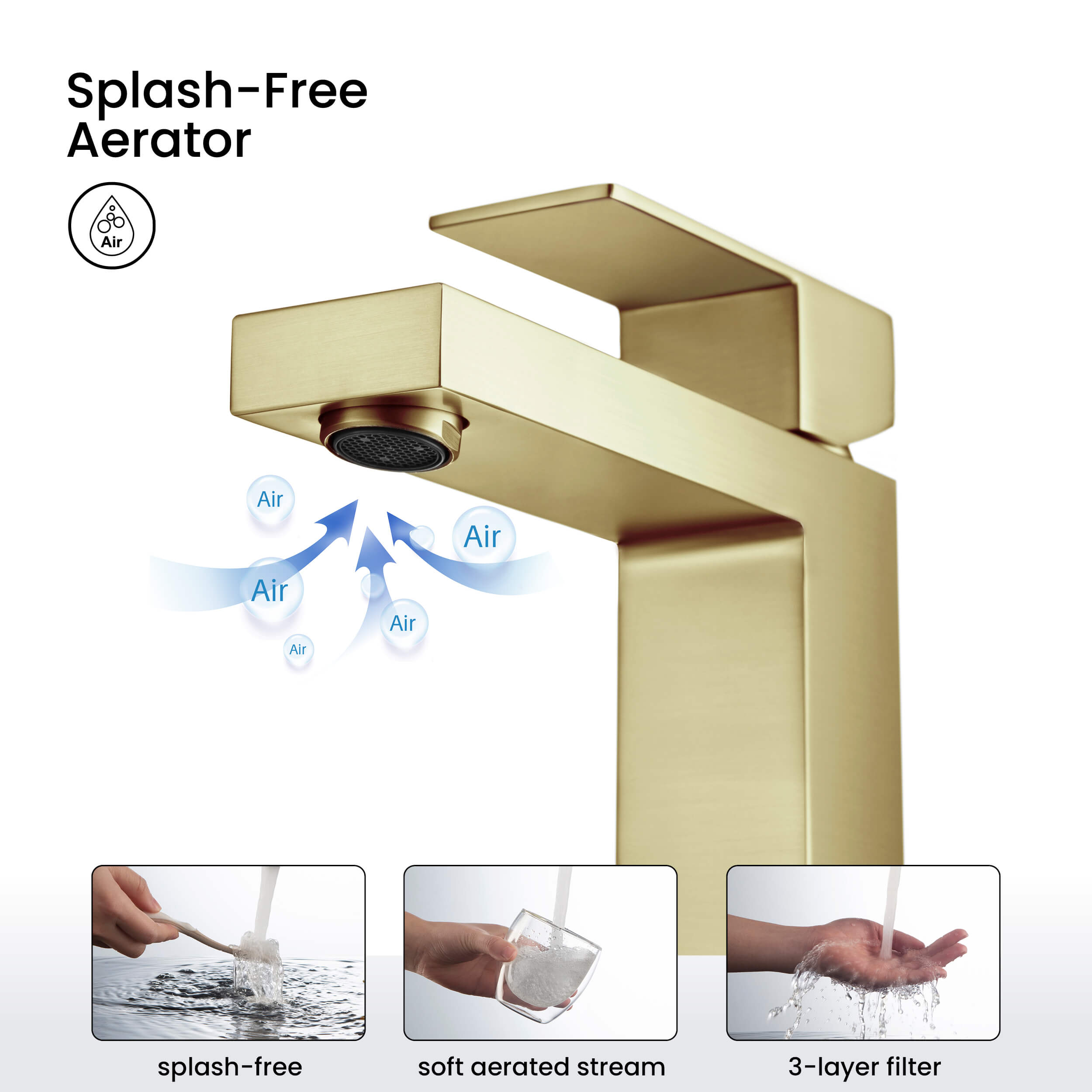 Value Collection - Single Handle Bathroom Vanity Sink Faucet with Pop Up Drain - F202