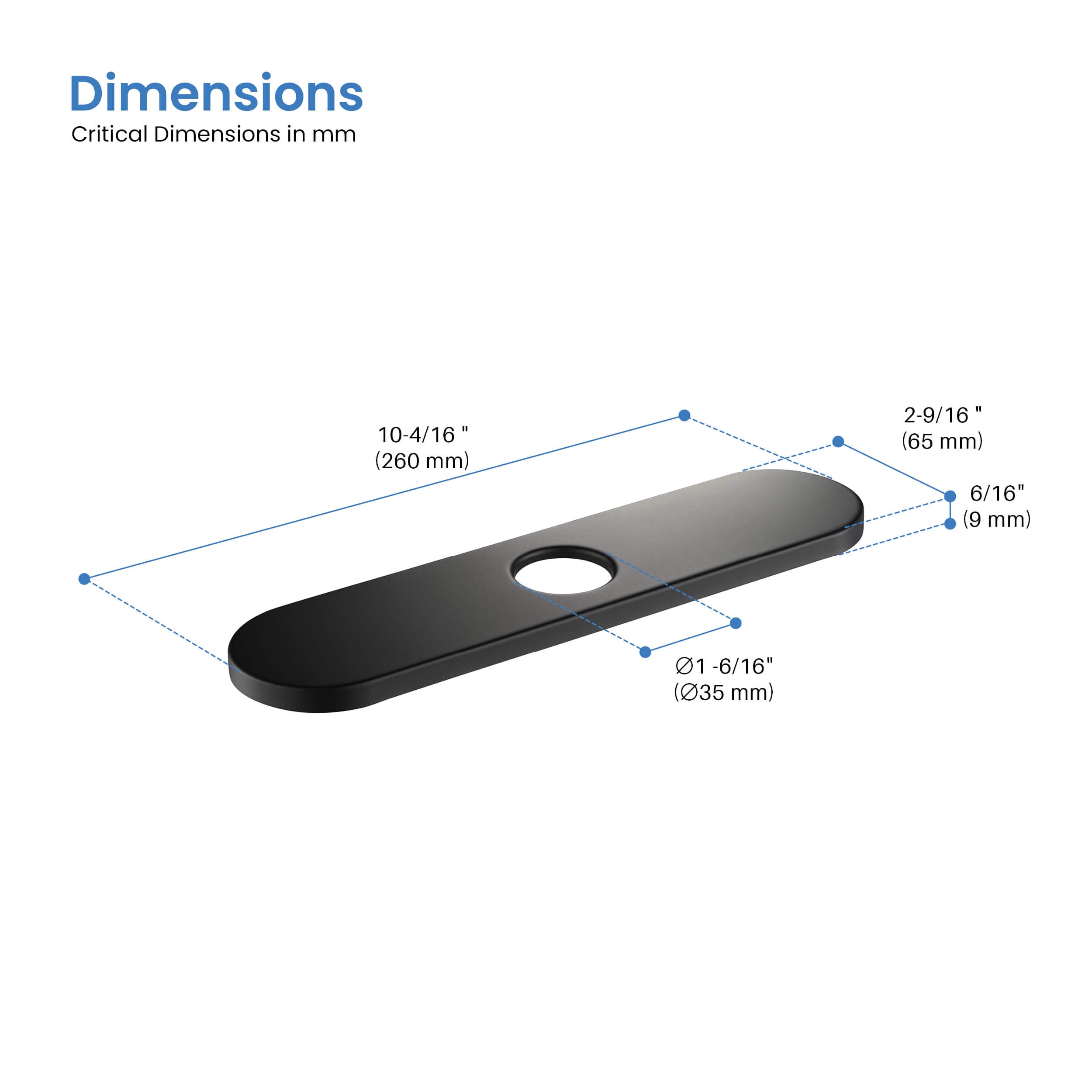 10 Inch Kitchen Faucet Hole Cover - FC-101