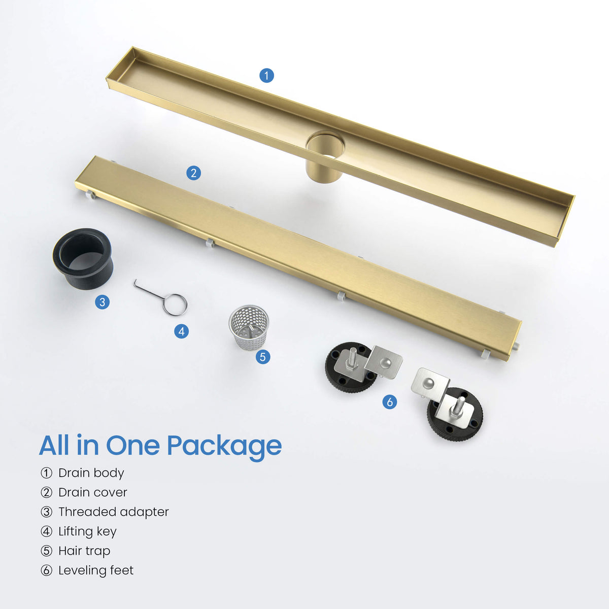 24 inch Tile-in Linear Shower Drain - CFD-2401