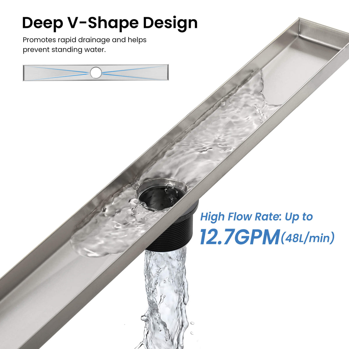 24 inch Tile-in Linear Shower Drain - CFD-2401