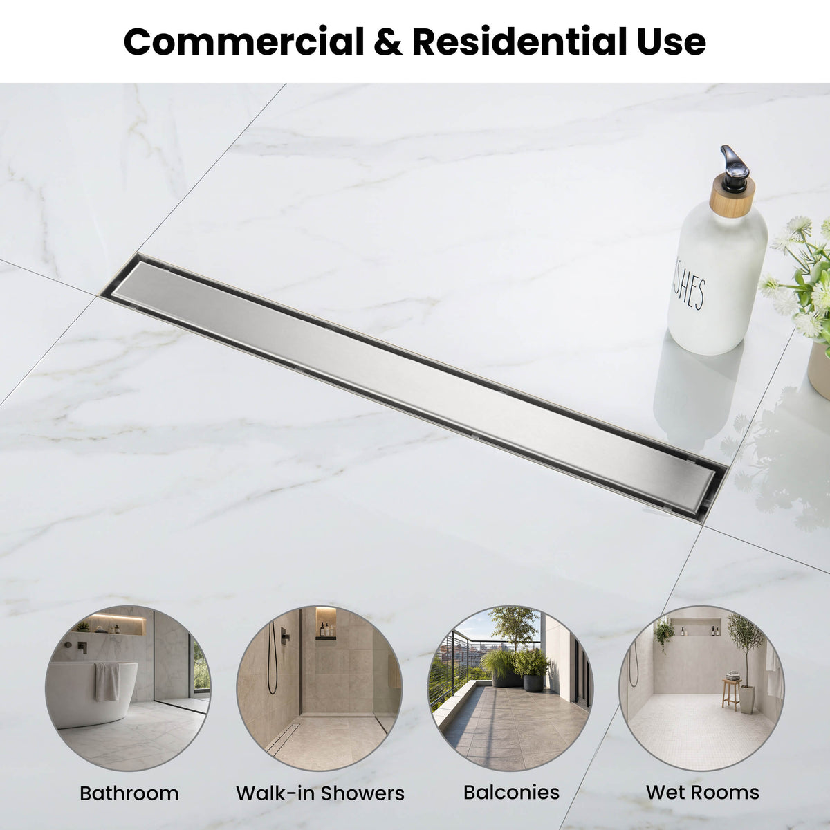 24 inch Tile-in Linear Shower Drain - CFD-2401