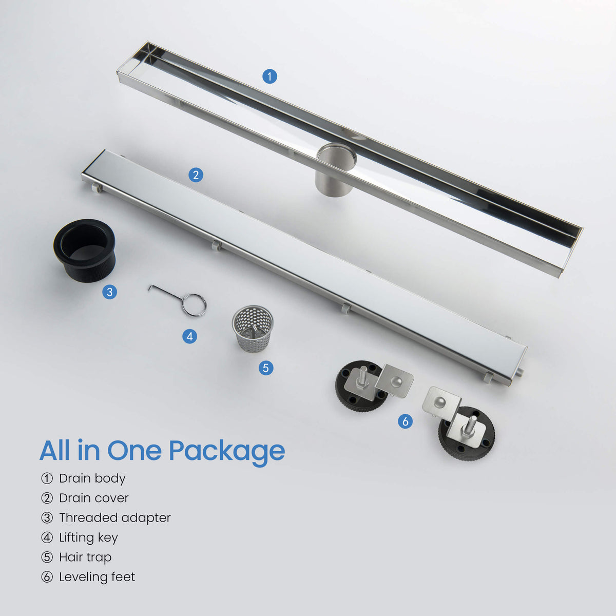 24 inch Tile-in Linear Shower Drain - CFD-2401