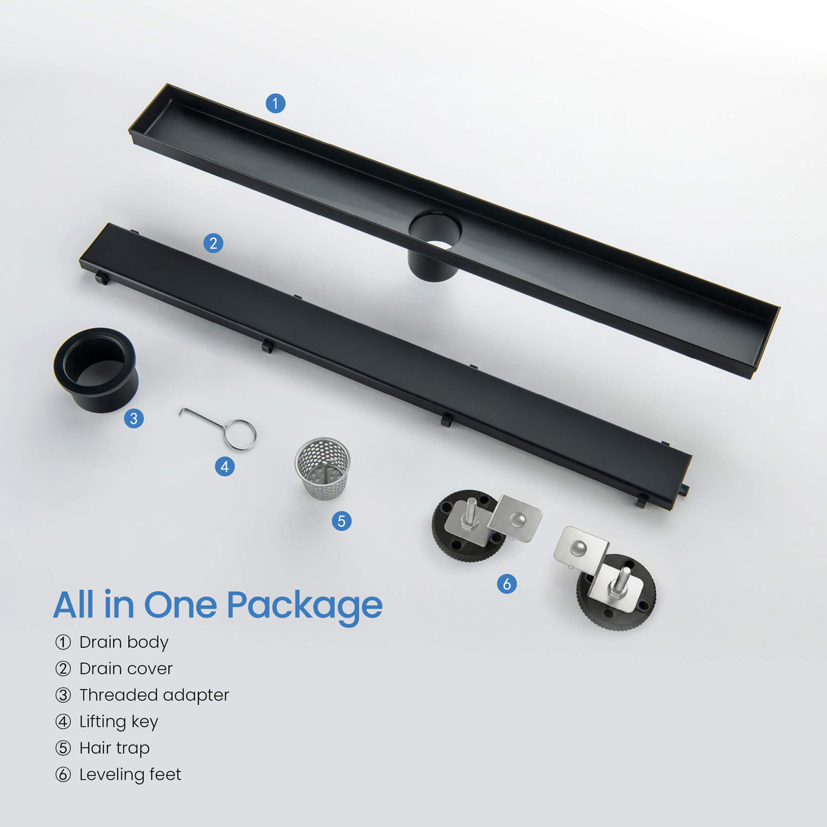 24 inch Tile-in Linear Shower Drain - CFD-2401
