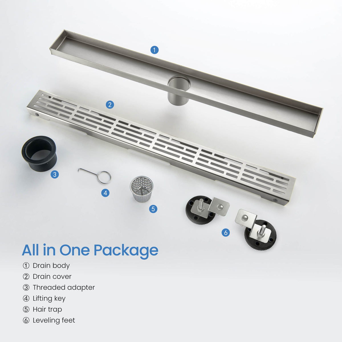 24 inch Linear Shower Drain - CFD-2402