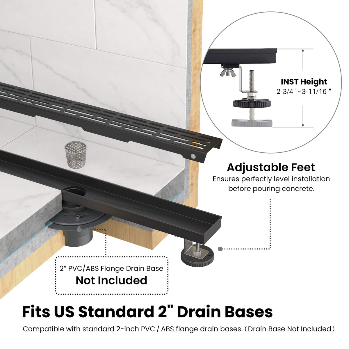 24 inch Linear Shower Drain - CFD-2402