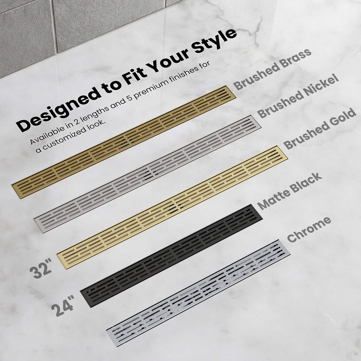 24 inch Linear Shower Drain - CFD-2402