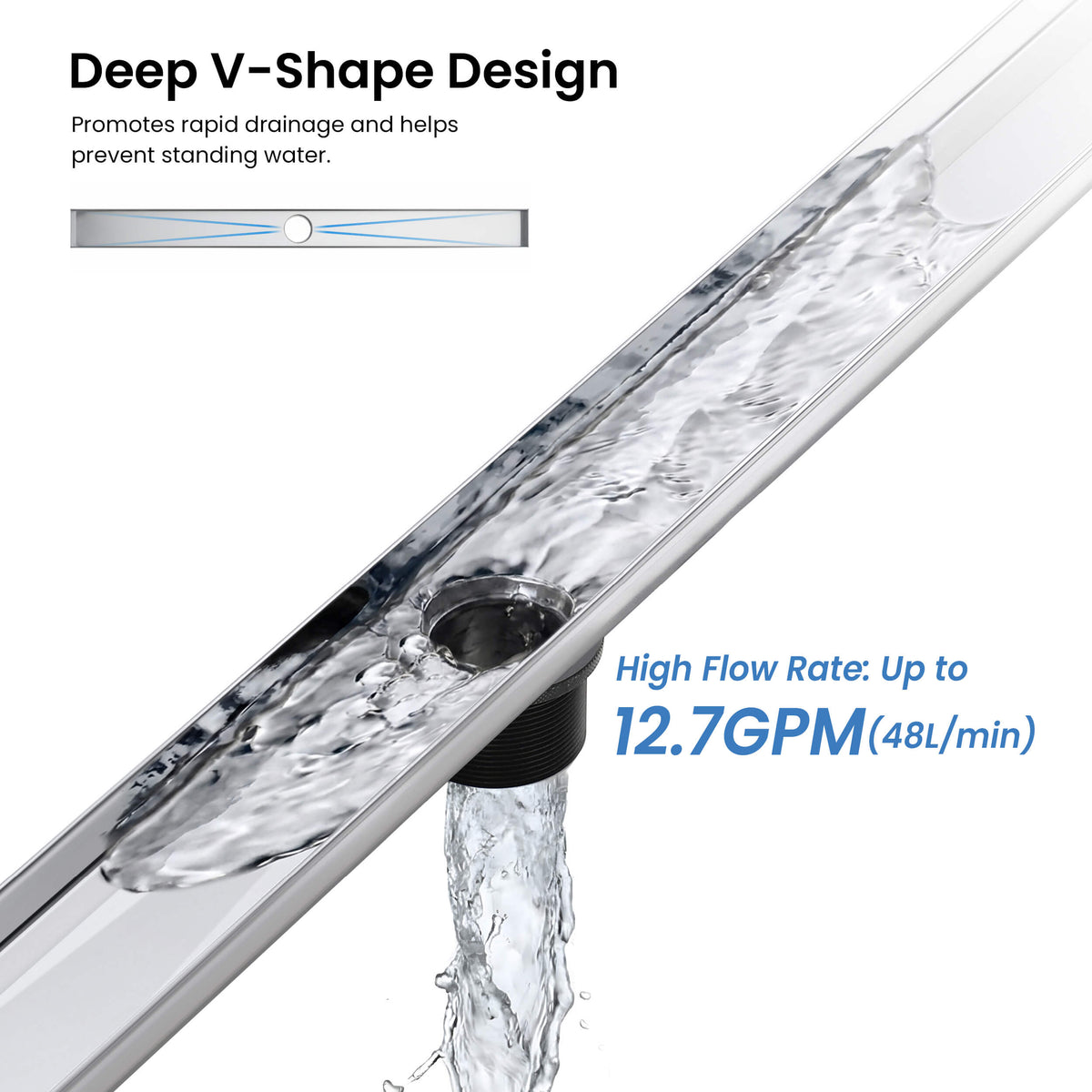 32 inch Tile-in Linear Shower Drain - CFD-3201