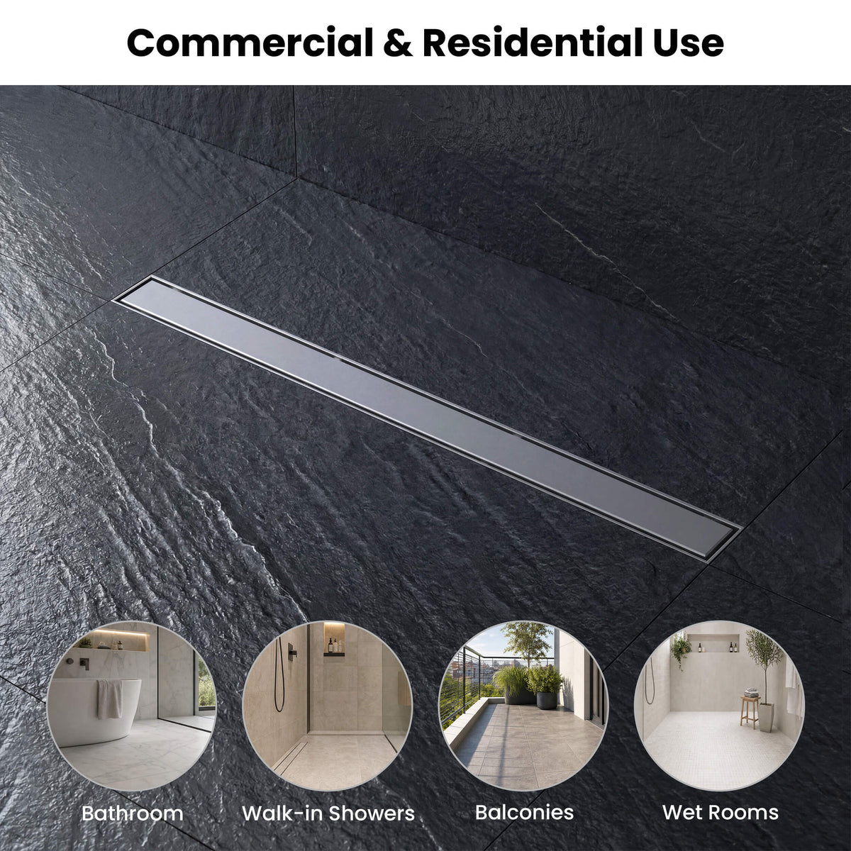 32 inch Tile-in Linear Shower Drain - CFD-3201