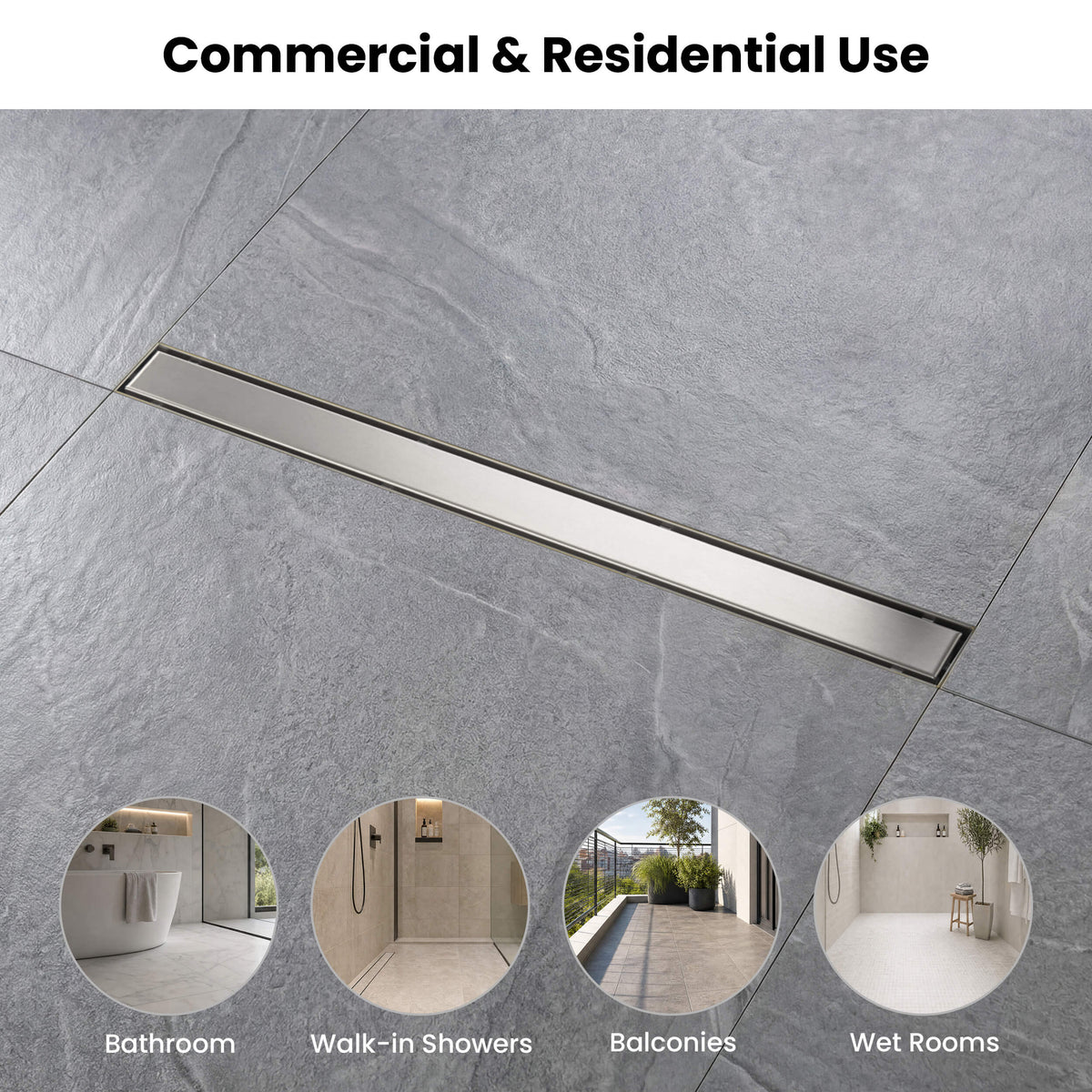 36 inch Tile-in Linear Shower Drain - CFD-3601