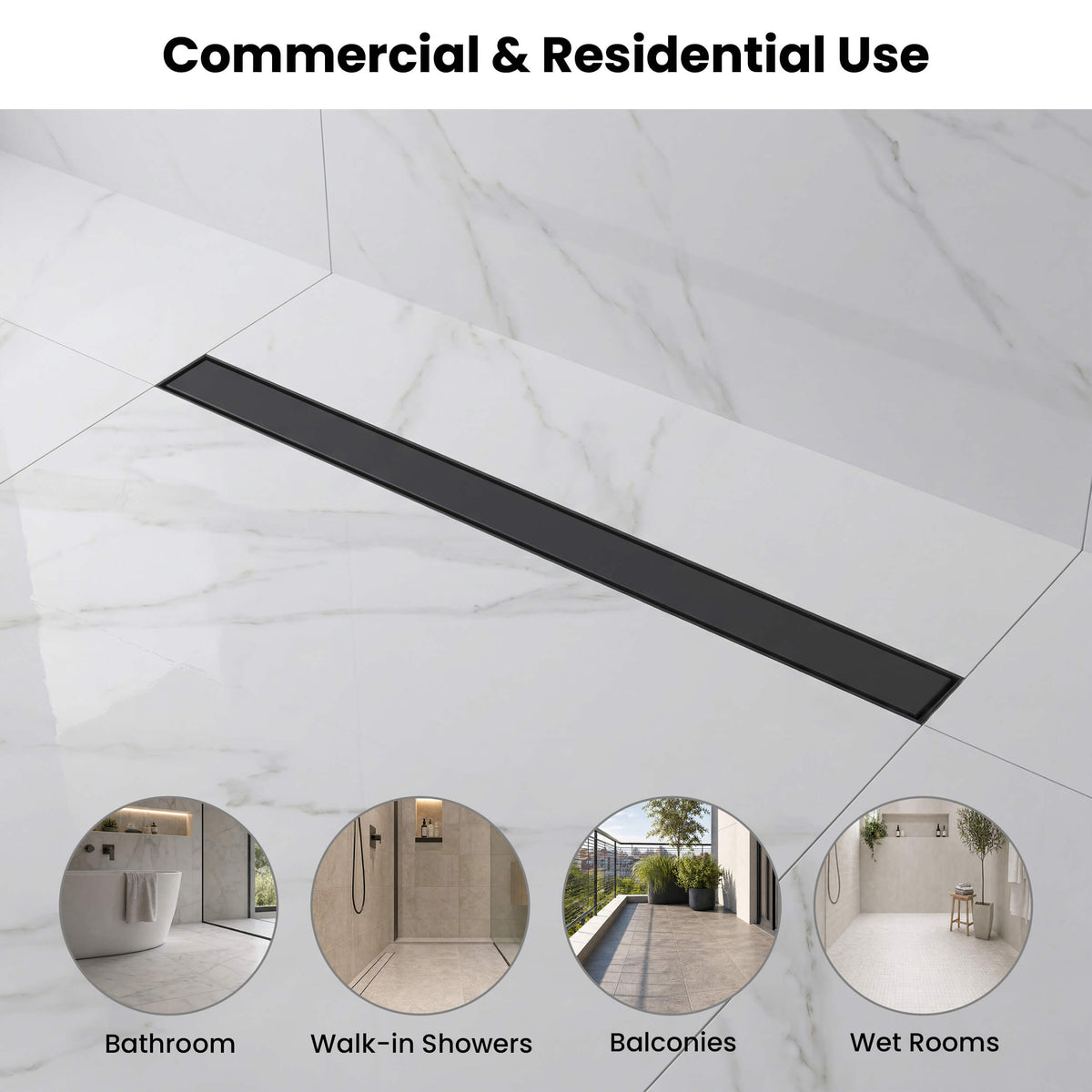 36 inch Tile-in Linear Shower Drain - CFD-3601