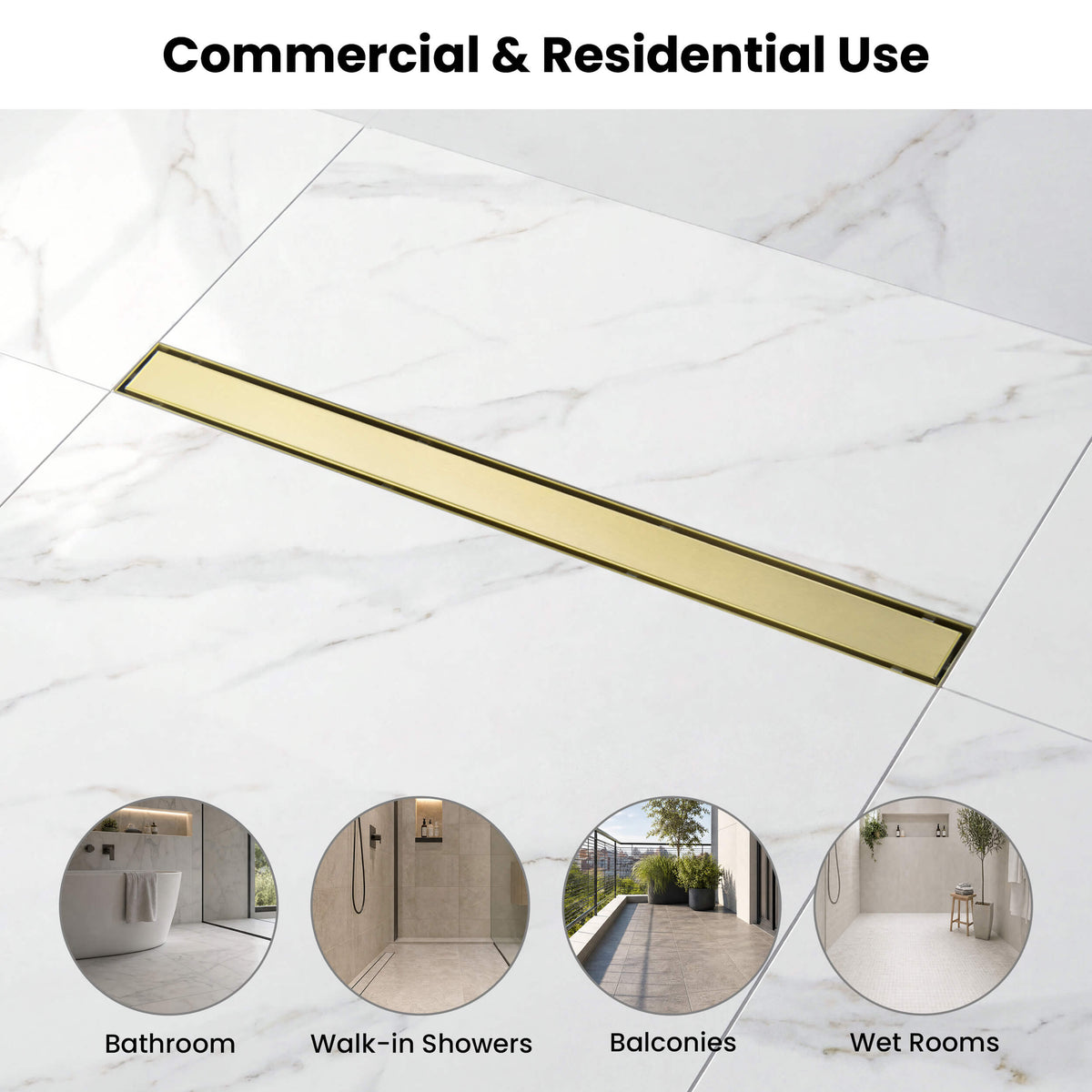 48 inch Tile-in Linear Shower Drain - CFD-4801