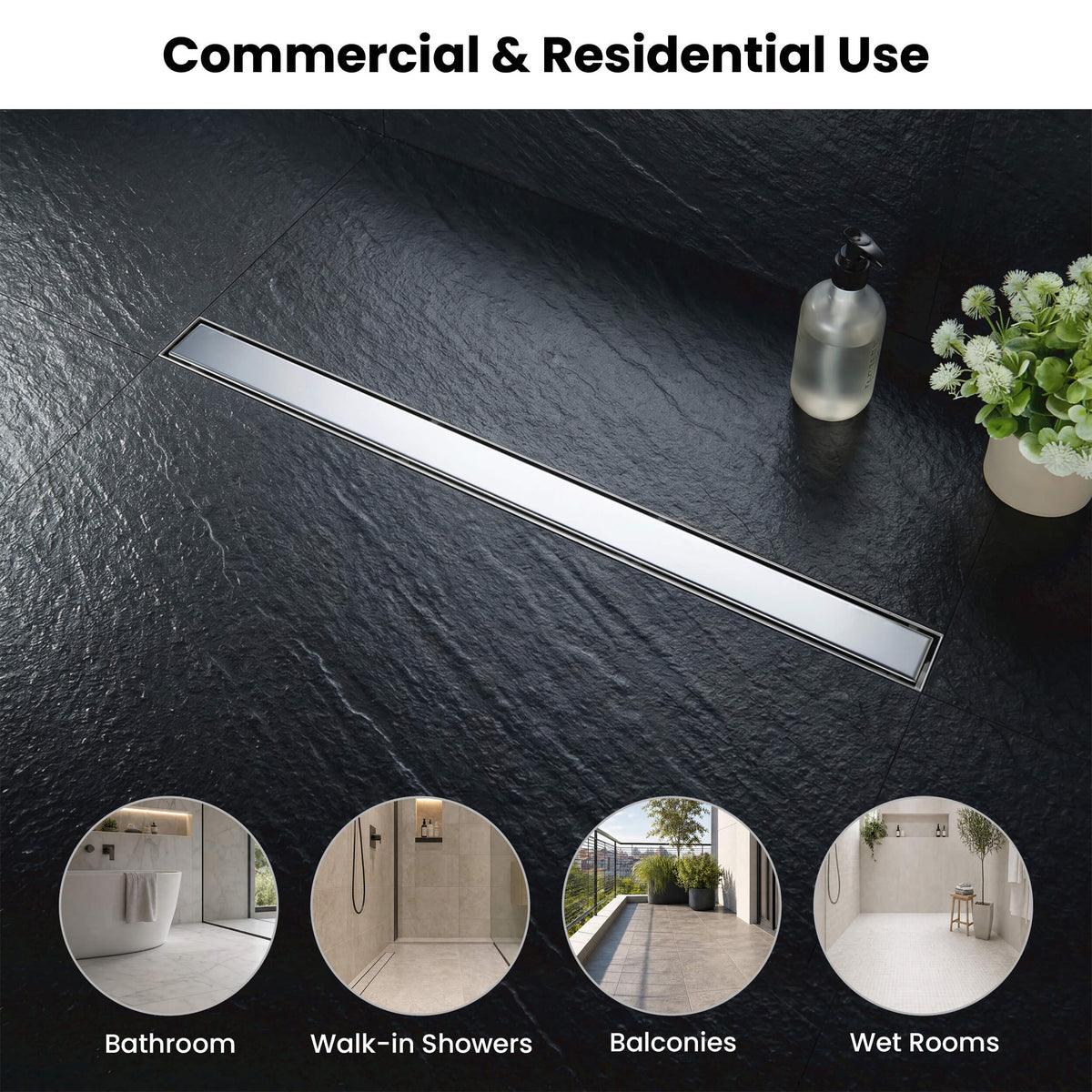 48 inch Tile-in Linear Shower Drain - CFD-4801