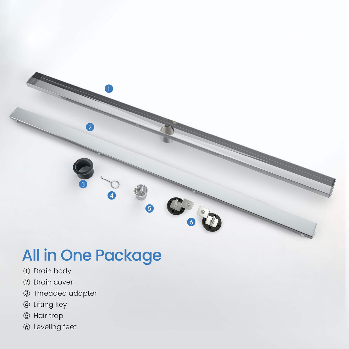 48 inch Tile-in Linear Shower Drain - CFD-4801