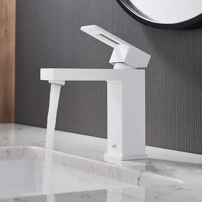 Quadra Single Handle Bathroom Vanity Sink Faucet with Pop Up Drain - CBF-1002