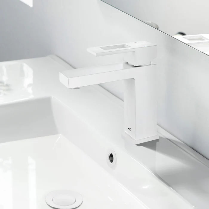 Quadra Single Handle Bathroom Vanity Sink Faucet with Pop Up Drain - CBF-1002