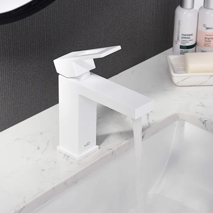 Quadra Single Handle Bathroom Vanity Sink Faucet with Pop Up Drain - CBF-1002