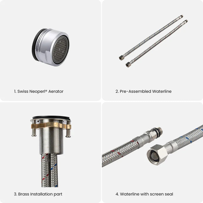 Quadra Brass Single Handle Bathroom Vessel Sink Faucet - CBF-1003