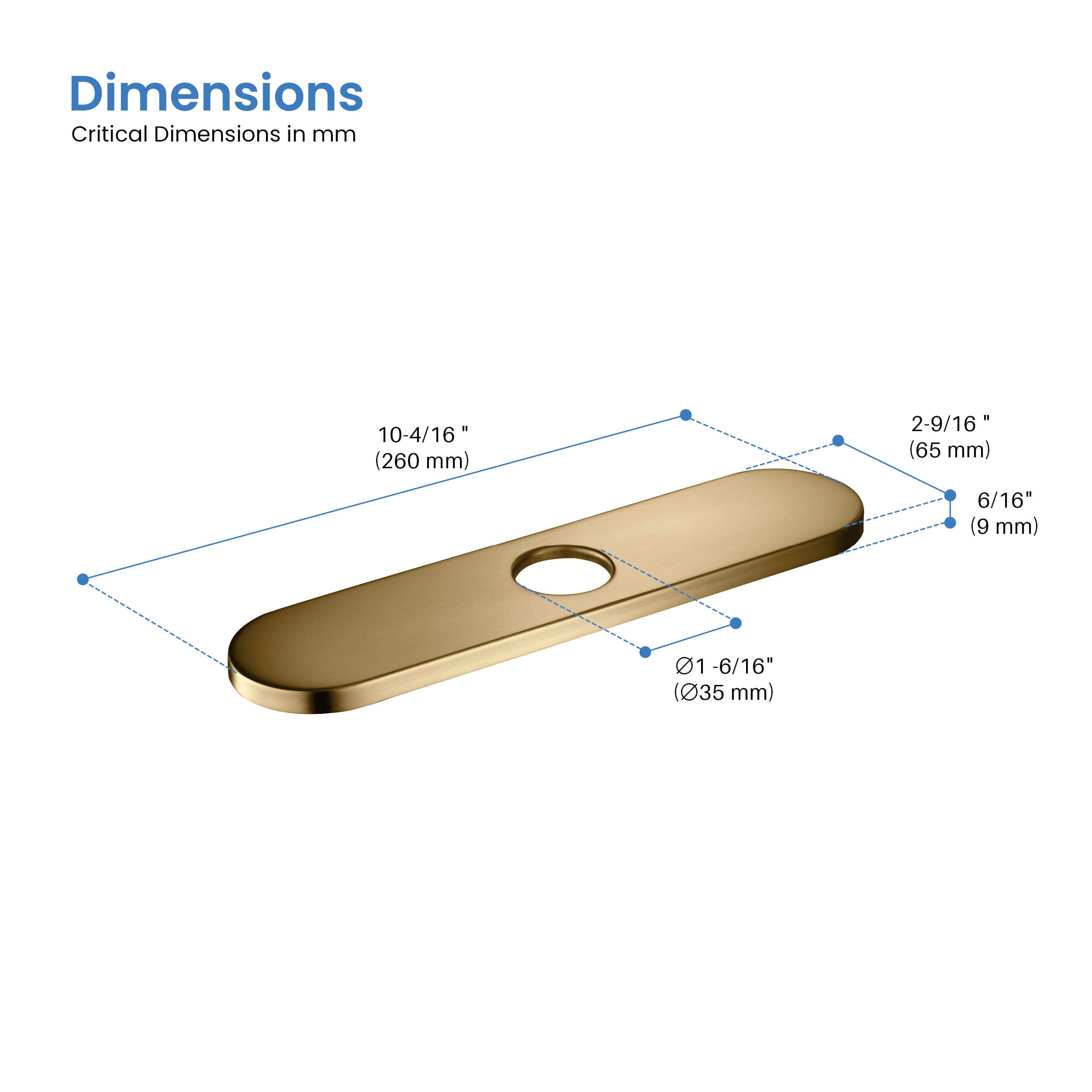 10 Inch Kitchen Faucet Hole Cover - FC-101