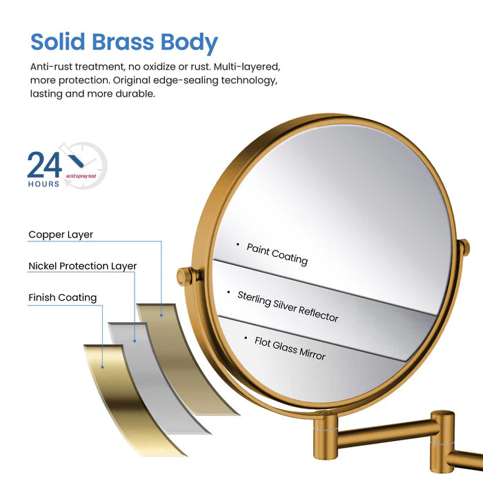 Wall Mount Magnifying Makeup Mirror - CMM-100