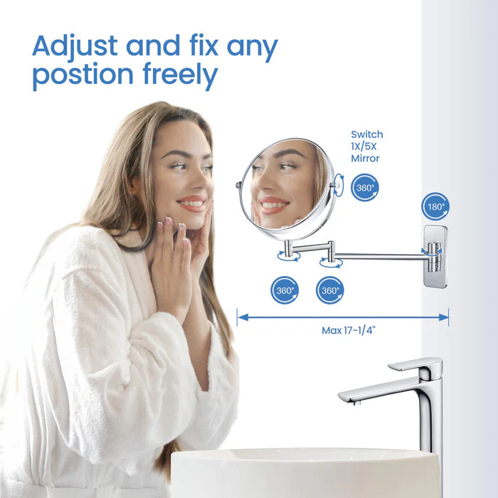 Wall Mount Magnifying Makeup Mirror - CMM-100