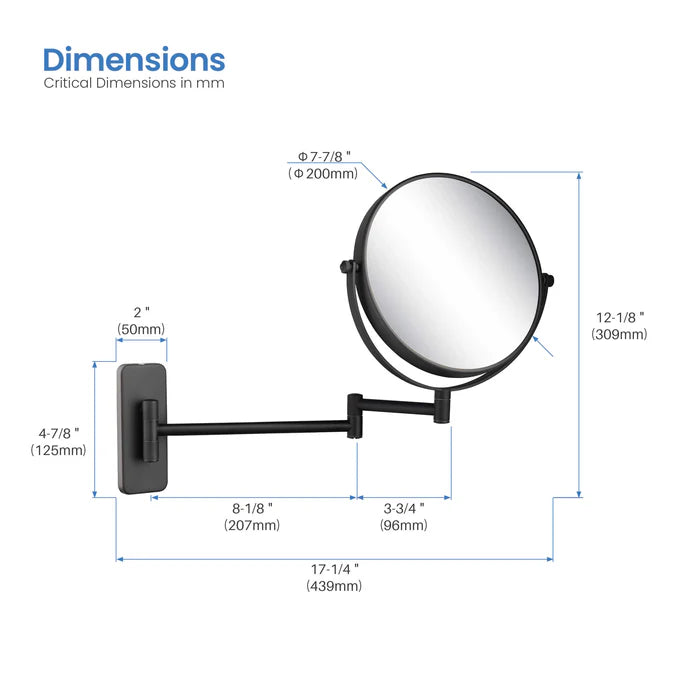 Wall Mount Magnifying Makeup Mirror - CMM-100