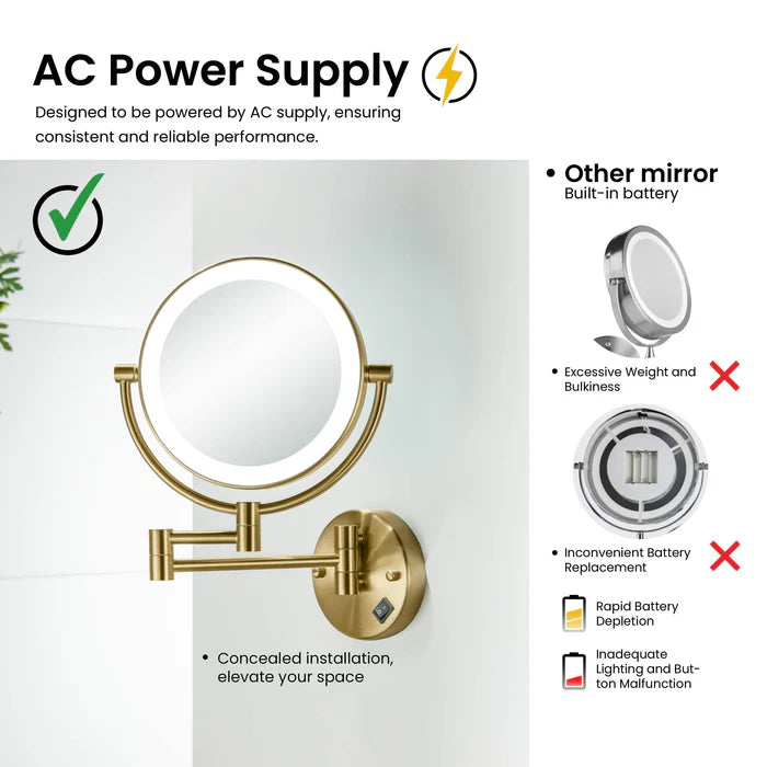 Halo LED Wall Mount Magnifying Makeup Mirror CMM-101