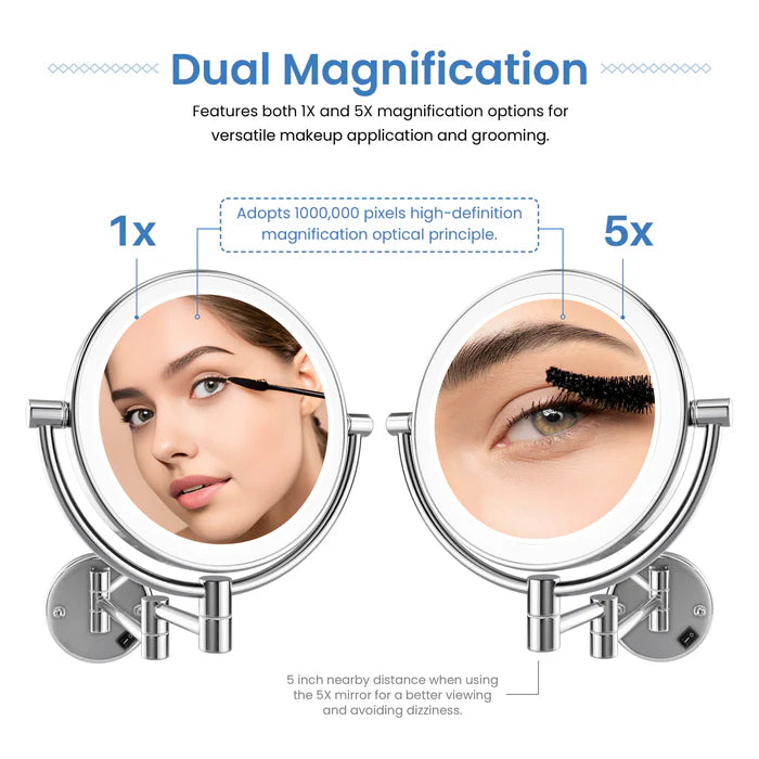 Halo LED Wall Mount Magnifying Makeup Mirror CMM-101