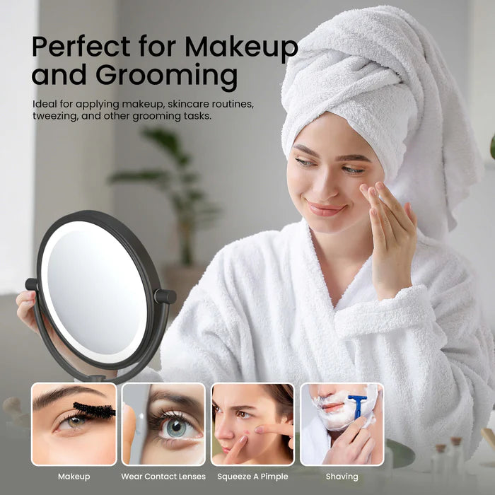 Halo LED Wall Mount Magnifying Makeup Mirror CMM-101