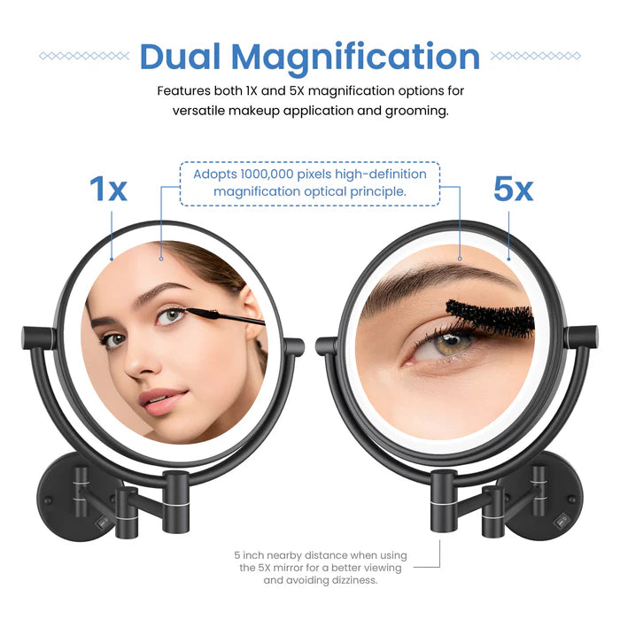 Halo LED Wall Mount Magnifying Makeup Mirror CMM-101