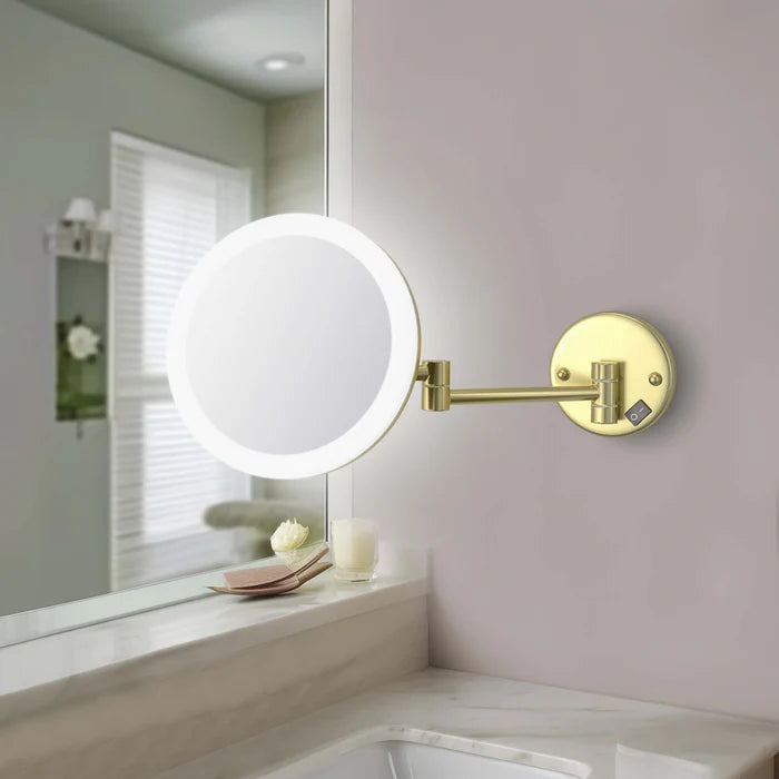 Halo LED Wall Mount One Side 5x Magnifying Makeup Mirror CMM-102