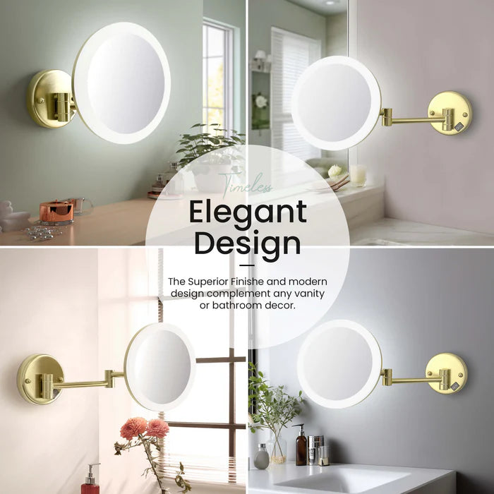 Halo LED Wall Mount One Side 5x Magnifying Makeup Mirror CMM-102