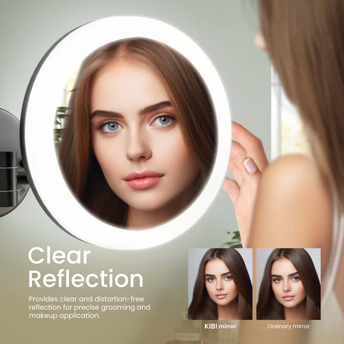 Halo LED Wall Mount One Side 5x Magnifying Makeup Mirror CMM-102